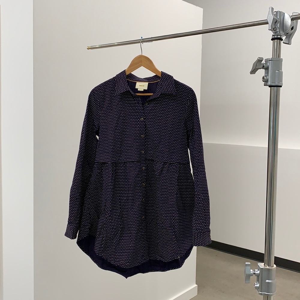 Maeve - Anthropologie - button tunic - blue - M